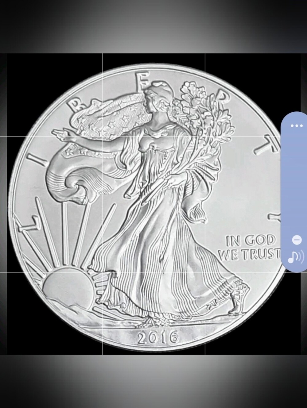 2016 American Silver Eagle, 1 Oz Silver, Gem Brilliant Uncirculated, Gov Mint